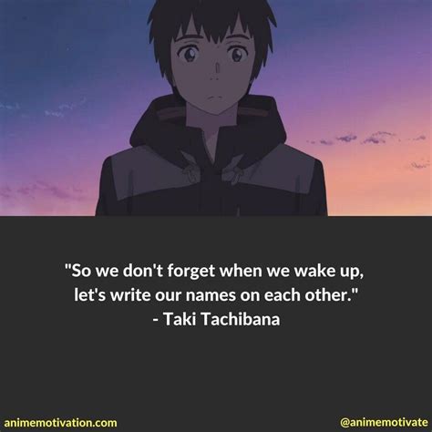 Taki Tachibana quotes Your Name anime series | Anime quotes, Your name anime, Anime quotes ...