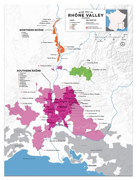 Guide to Cotes du Rhone Wine and Châteauneuf-du-Pape | Wine map, Wine folly, Wine region map