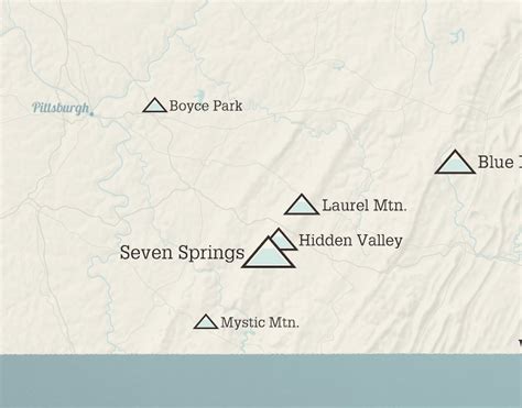 Pennsylvania Ski Resorts Map 11x14 Print - Etsy