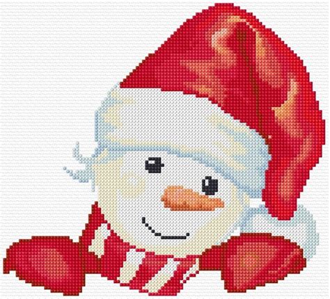 Christmas Snowman Cross Stitch Pattern PDF Pattern Digital - Etsy ...