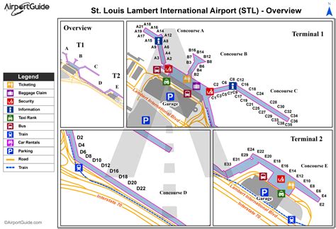 St Louis - Lambert-St Louis International (STL) Airport Terminal Maps - TravelWidget.com