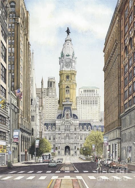 City Hall Philadelphia Painting by Keith Mountford - Fine Art America