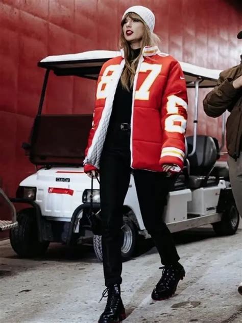 Taylor Swift Kristin Juszczyk Jacket | Taylor Swift Custome Chiefs Jacket