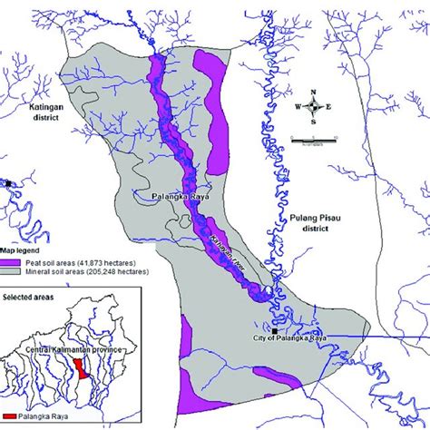 Spatial distribution map of peatlands in Palangka Raya (Source ...