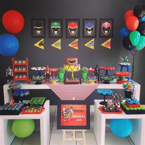 Power Rangers 💥 tema super pedido por aqui. Inspiração show!! Produção ...