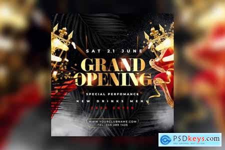 Grand Opening Flyer » Free Download Photoshop Vector Stock image Via Torrent Zippyshare From ...