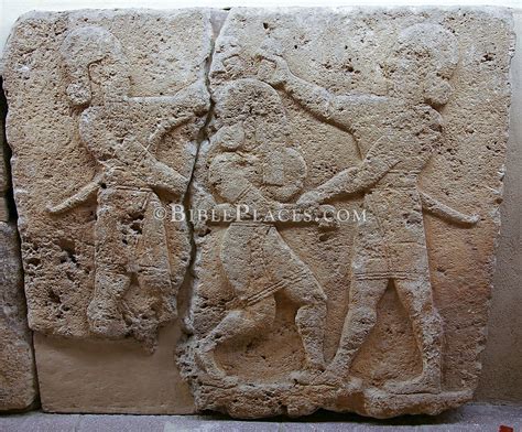 Carchemish, Herald's Wall, limestone relief of Gilgamesh and Enkidu slaying Humbaba ...