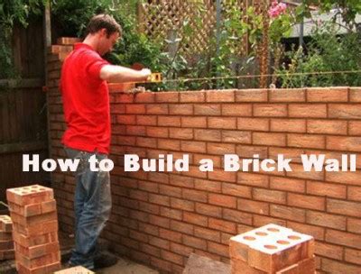 Brick Laminate Picture: Brick Garden Wall Construction