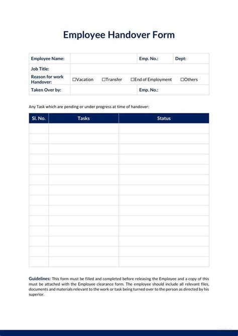 Job Handover Report Template Understanding The Background Of Job Handover Report Template ...