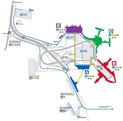 Logan Airport Parking Map