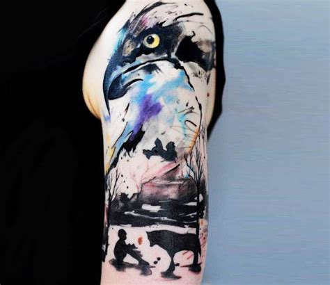 Eagle tattoo by Aleksandra Katsan | Eagle tattoo, Tattoos, Abstract tattoo