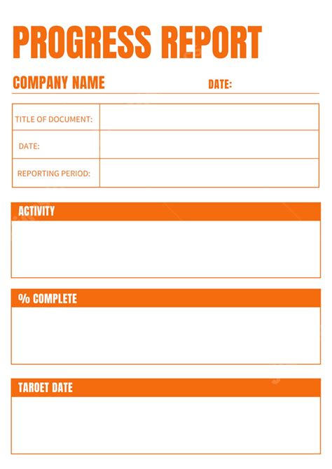 Orange Business Poster Project Status Report Word Template And Google Docs For Free Download