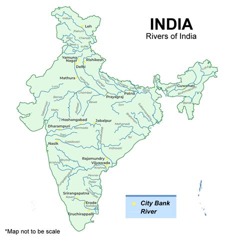 Physical Map Of India Of Rivers - Freddy Bernardine