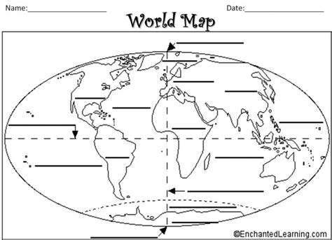 Continents And Oceans Map Quiz Printable - Printable Maps