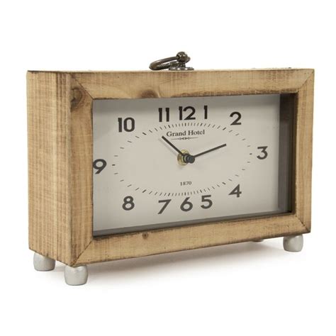 Union Rustic Industrial Analog Quartz Tabletop Clock in Brown | Wayfair