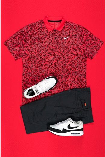 Nike Golf Shirt - NK DF Victory+ Print Polo - Ember Glow FA23