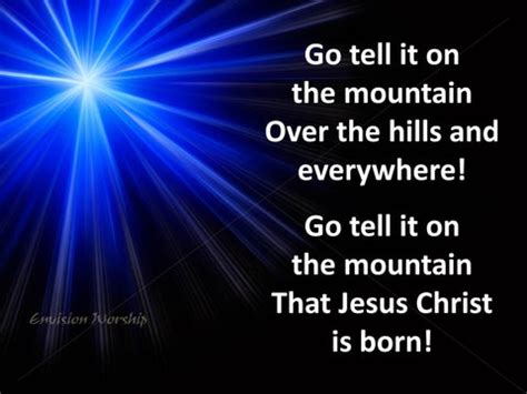 Go Tell It On The Mountain Christmas PowerPoint - Amazing