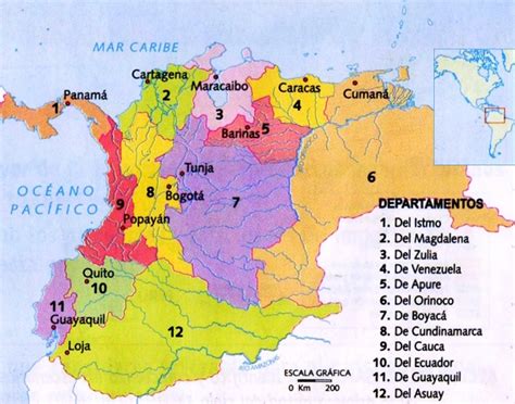 Mapa de Colombia: Gran Colombia (1819-1831) | Social Hizo