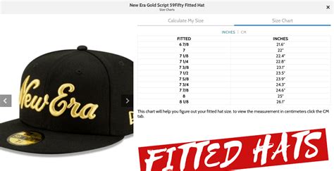 Fitted Hat Sizes | Fitted Hat Sizes Chart