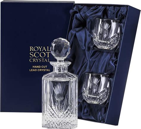 Royal Scot Crystal Scottish Thistle Whisky Set (Barrel Tumblers ...