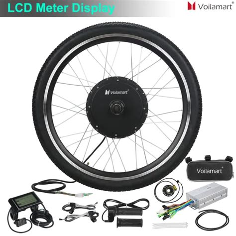 VOILAMART 26'' ELECTRIC Bicycle Motor Conversion Kit 1000W LCD Front Wheel EBike $175.99 - PicClick