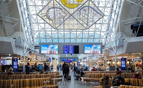 Departure hall at Keflavik International Airport