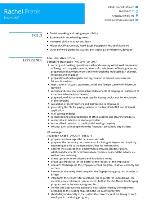 Top 20 Key Economist Resume Skills in 2024 - ResumeKraft