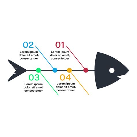 Digital Fishbone infographic PNG image with colorful text slot ...