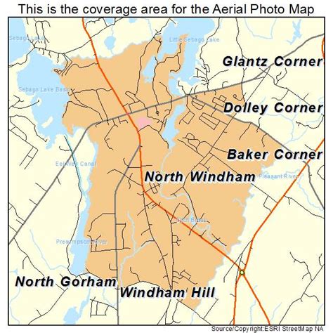 Aerial Photography Map of North Windham, ME Maine