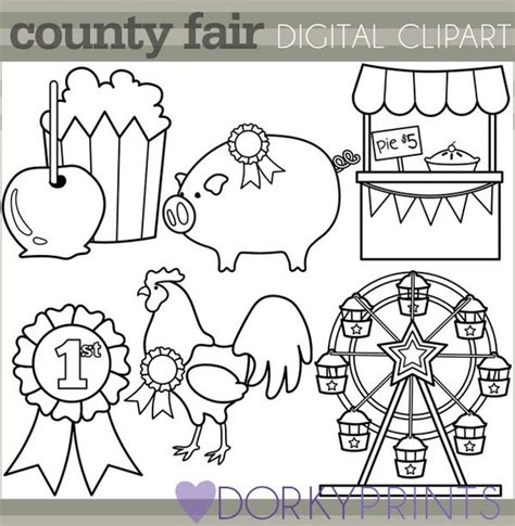 County Fair Clipart Personal and Limited Commercial Use blue | Etsy