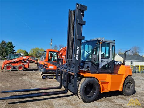 2021 Doosan D80S-7 Pneumatic Tire Forklift For Sale or Rent Lift Truck ...