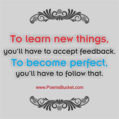 Quotes about Feedback and learning (29 quotes)