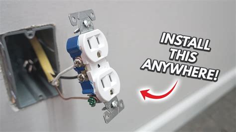 How To Add An Electrical Outlet Anywhere (2021) Complete Wiring | DIY ...