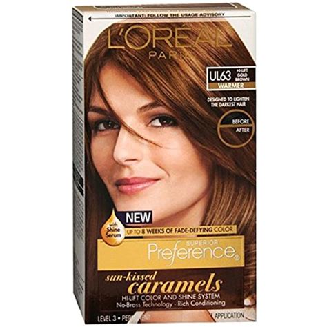 L'Oreal Superior Preference Preference Sun-Kissed Caramels, UL63 Hi-Lift Gold Brown 1 ea (Pack ...