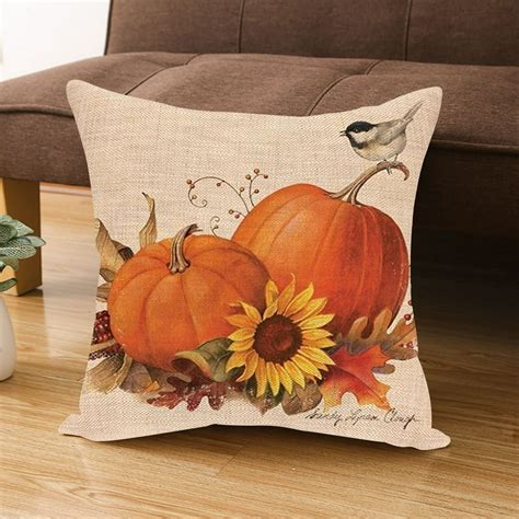 SPRING PARK Decorative Throw Pillow Cover for Couch Sofa, Autumn with ...