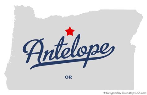 Map of Antelope, OR, Oregon