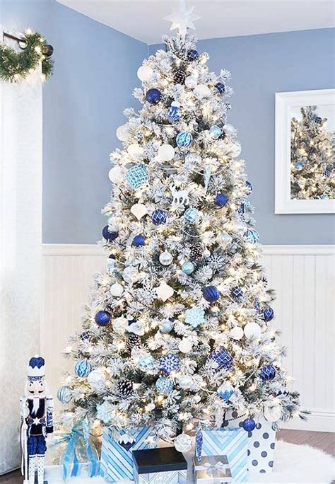 Royal Blue And Silver Christmas Tree