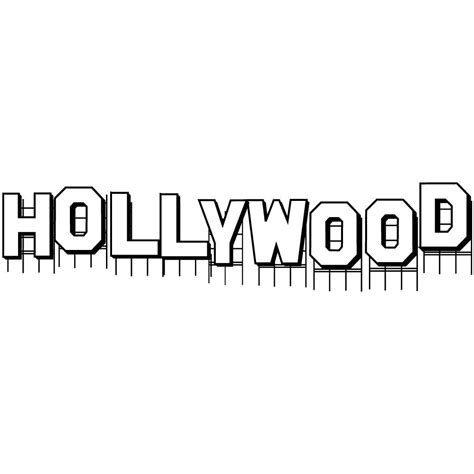 Hollywood Sign Art Sketch Template en 2024 | Dessin simple, Coloriage, Dessin