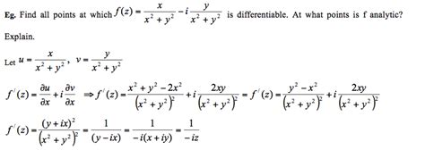 derivatives - Complex Differentiation Question - Mathematics Stack Exchange