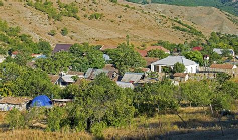 Village life in Azerbaijan stock image. Image of homes - 63280141