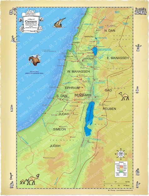 Map Of The Promised Land Joshua - North America map