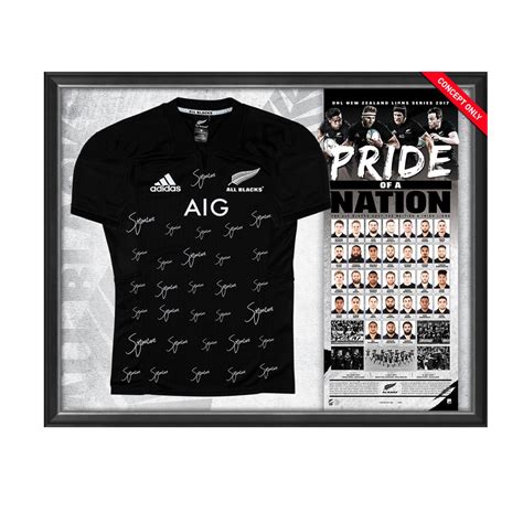 Pride of a Nation - All Blacks 2017 signed and framed Jersey with free ...