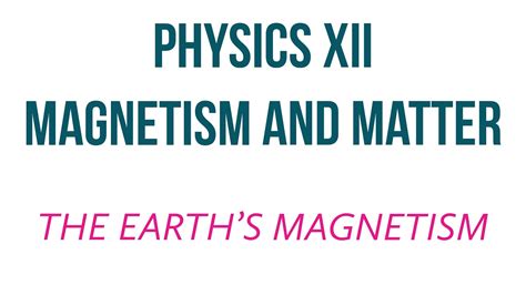 The Earth's Magnetism - YouTube