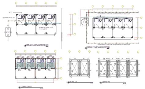 Public Toilet Layout Plan Dwg