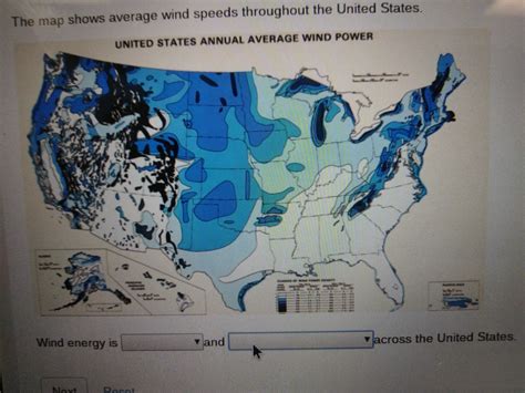 This map shows average wind speeds throughout the United States. Wind ...