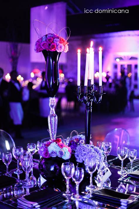purple, fuschia and turquoise wedding decoration with black details | Turquoise wedding ...