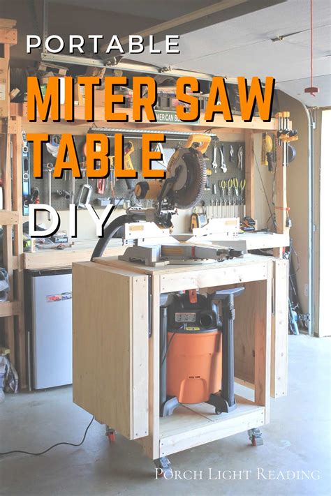 How To Build a Portable Miter Saw Table With Extendable Wings – Porch ...