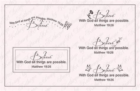 StampArt Design by Kathryne: BELIEVE - FREE BIBLE VERSES