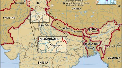 Chandigarh In Map Of India