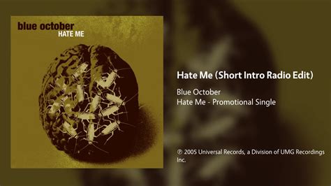 Blue October - Hate Me (Short Intro Radio Edit) - YouTube